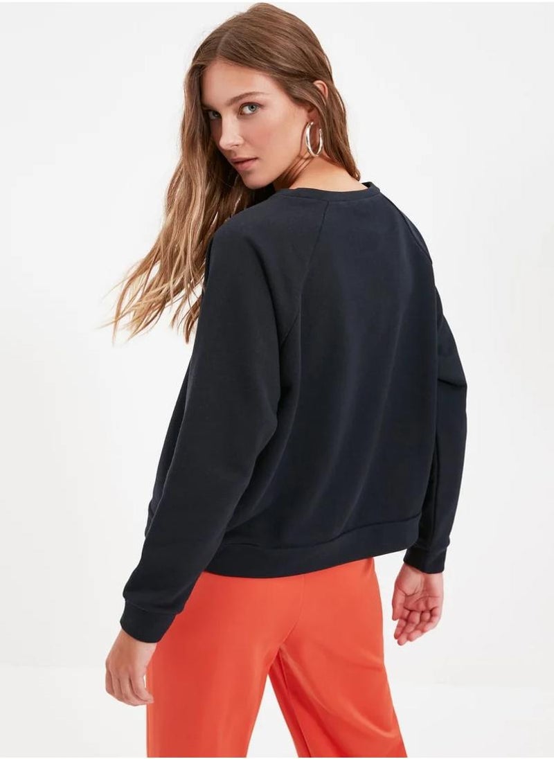Oversized Crew Neck Sweatshirt