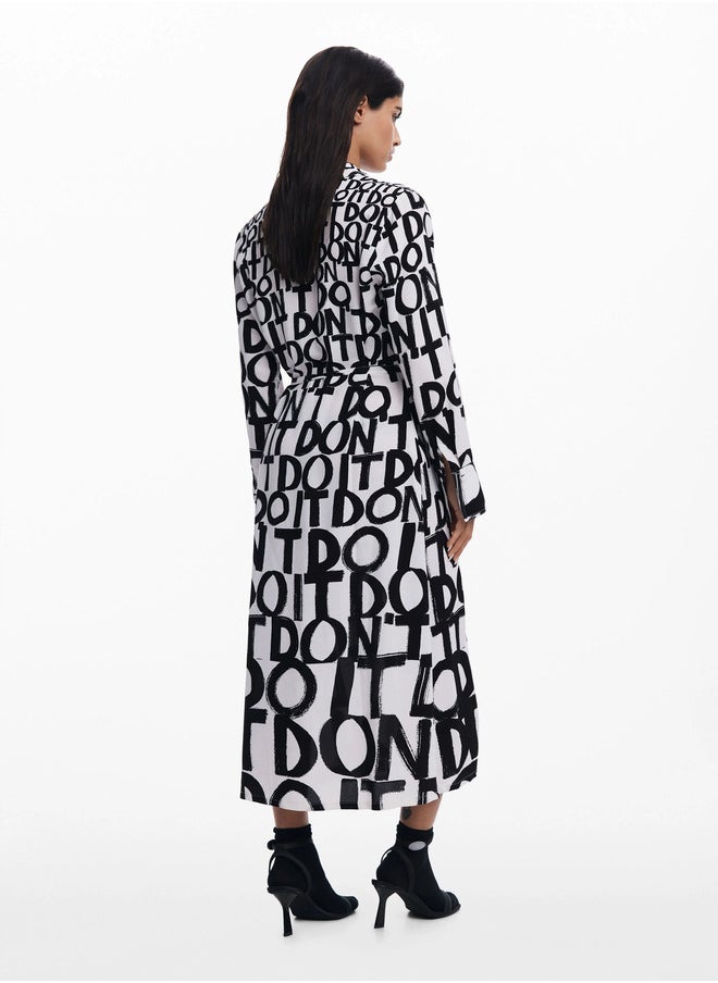 Lettering Midi Dress