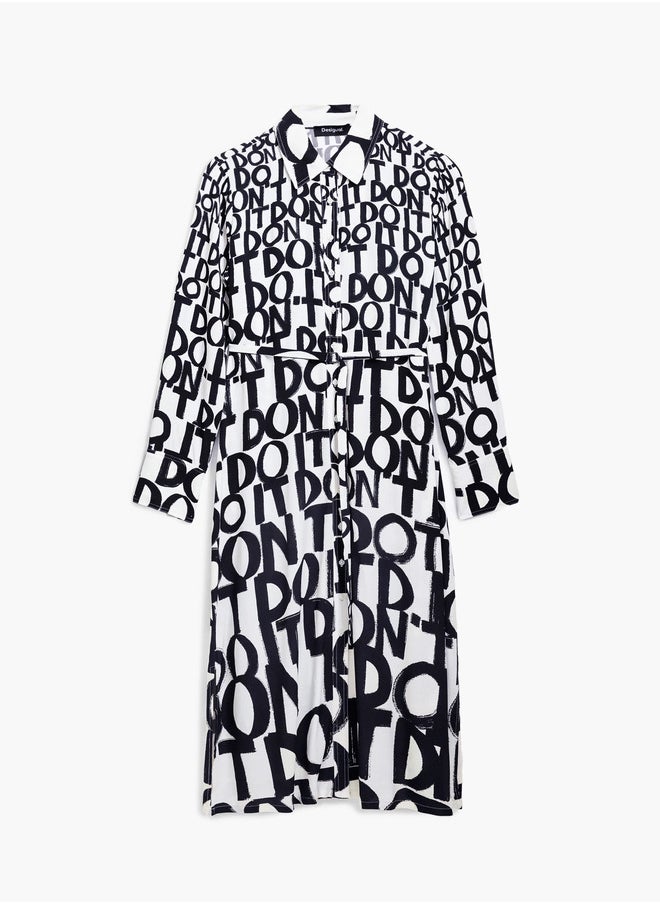Lettering Midi Dress