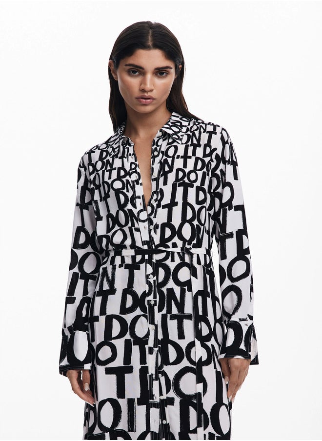Lettering Midi Dress