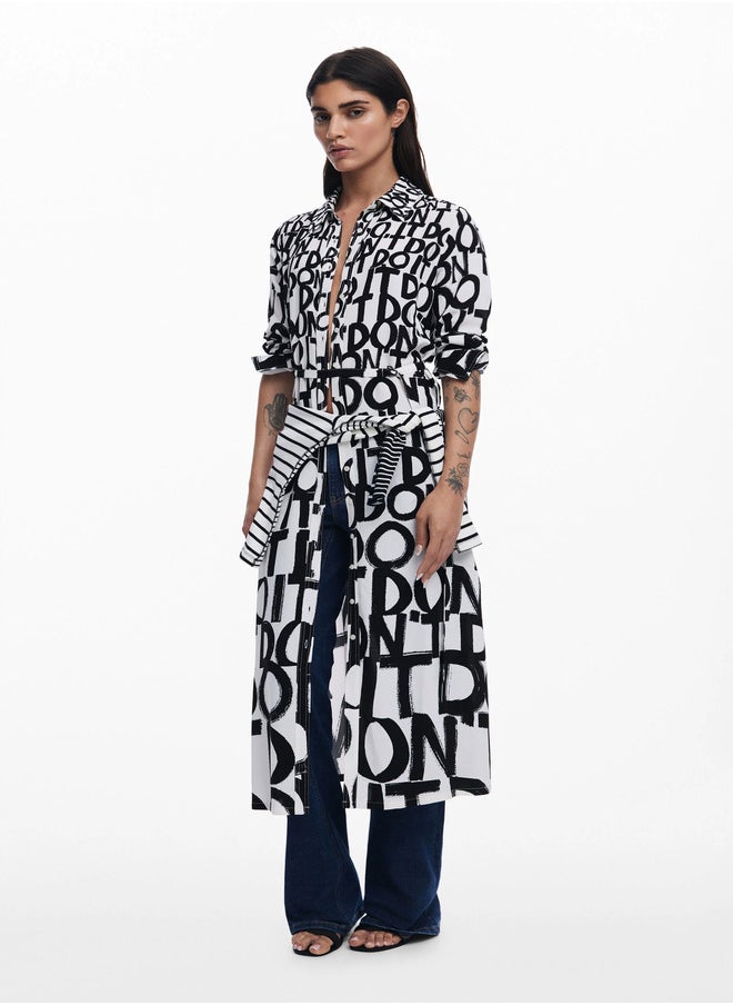 Lettering Midi Dress