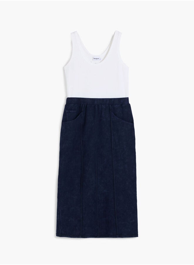 Combined Midi Dress