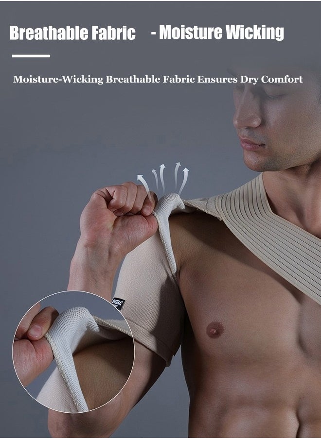 JINGBA Adjustable Shoulder Support Strap For Weightlifting, Cycling & Sports - Relieve Tendonitis Pain, Breathable & Comfortable For All-Day Wear