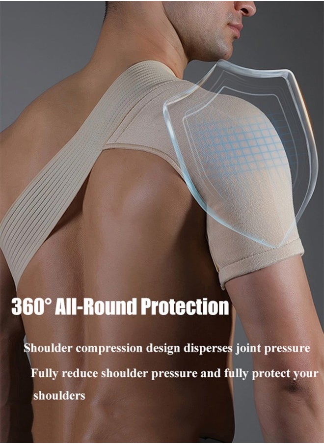 JINGBA Adjustable Shoulder Support Strap For Weightlifting, Cycling & Sports - Relieve Tendonitis Pain, Breathable & Comfortable For All-Day Wear