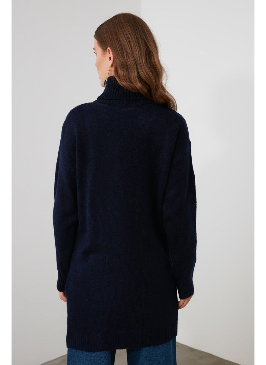 High Neck Sweater Dress