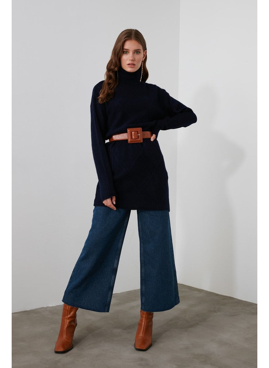 High Neck Sweater Dress