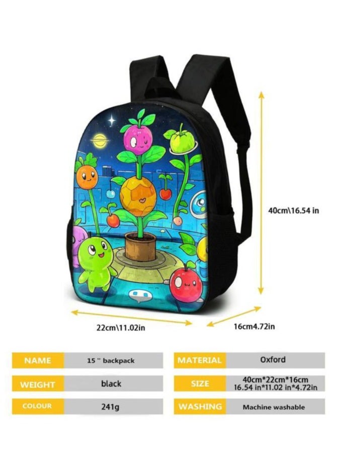 Cartoon three-piece schoolbag with front pocket - 1153