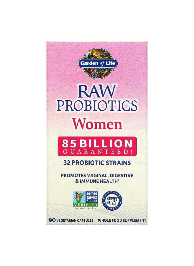 Garden of Life, RAW Probiotics, Women, 85 Billion, 90 Vegetarian Capsules