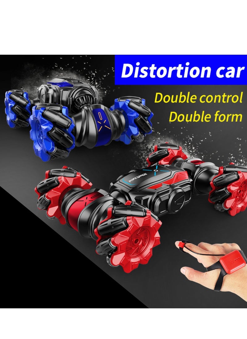 Remote Control Stunt Car with Gesture Sensor | 4WD Double-Sided Drift RC Car | 360° Spins, LED Lights & Music | All-Terrain Off-Road Toy for Kids