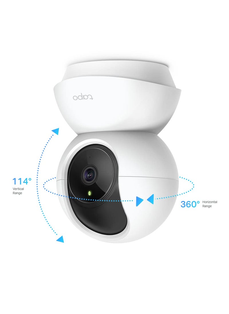 Tapo TP-Link Pan/Tilt Smart Security Camera, Indoor CCTV, 360° Rotational Views, Works with Alexa&Google Home, No Hub Required, 1080p, 2-Way Audio, Night Vision, SD Storage, Device Sharing (TC70)