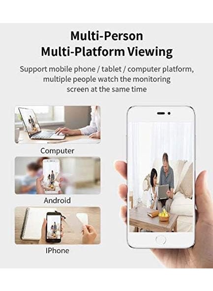 MAYUMI Wireless WiFi 2MP Full HD 1080p Waterproof Indoor and Outdoor IP Security Bullet CCTV Security Camera (White)