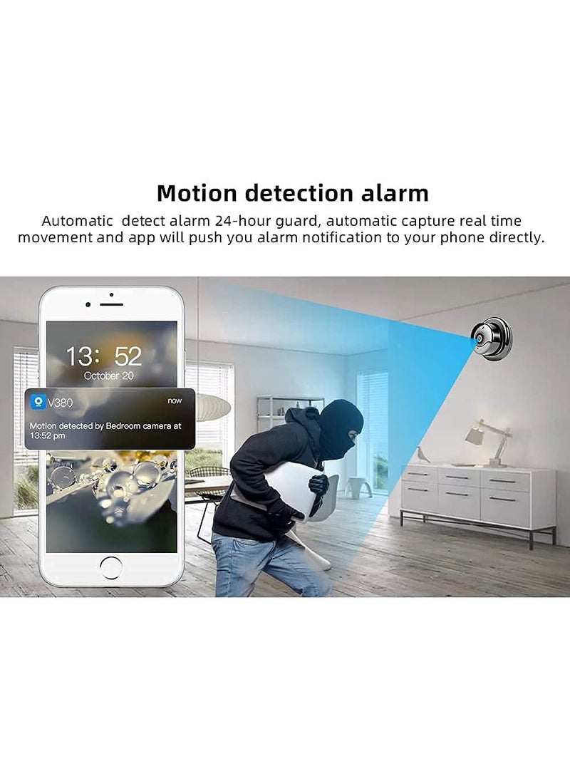 AUSHA®Full HD Wireless CCTV Camera with Night Vision, Smart Motion Detection, Mobile Connection,Two Way Audio