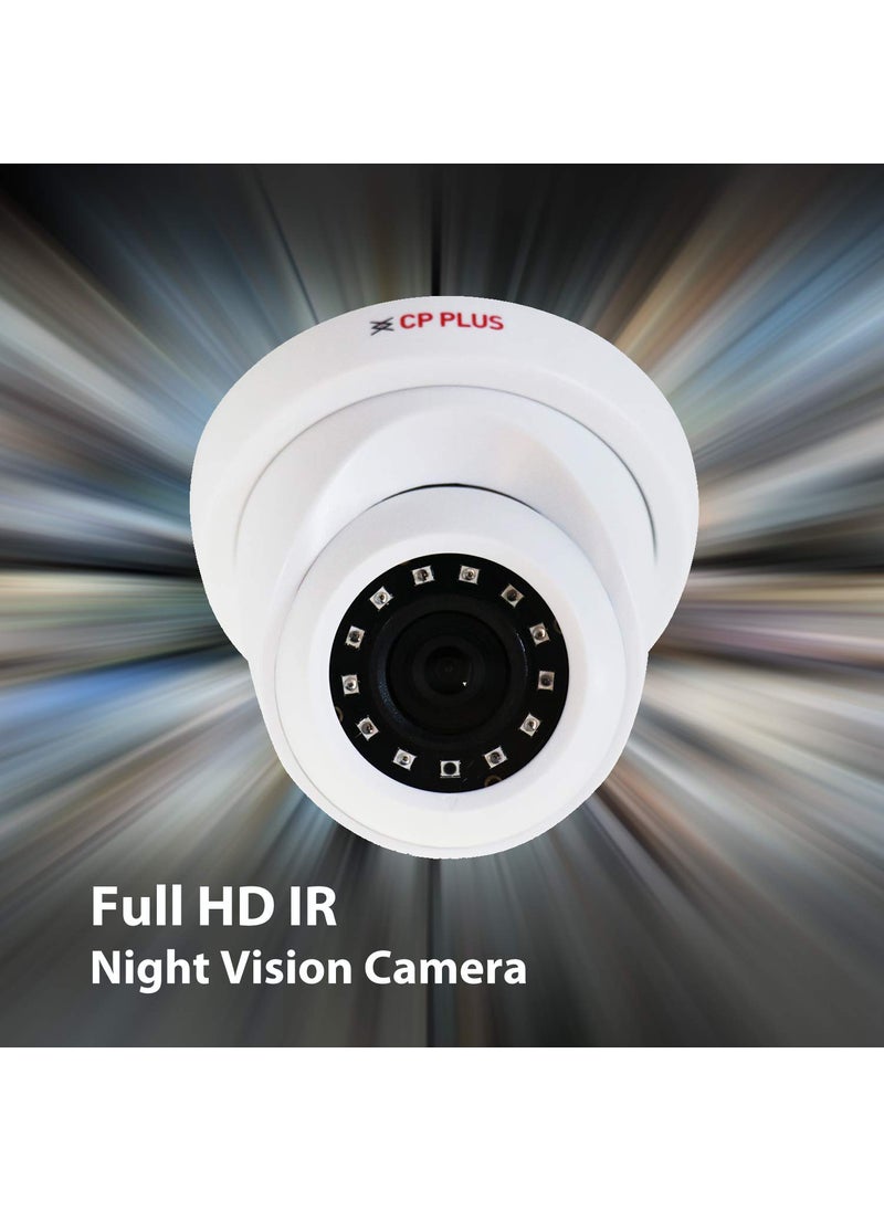 CP PLUS 2.4MP Full HD IR Dome Night Vision Camera, 3.6mm- 1080p CP-VAC-D24L2-V3