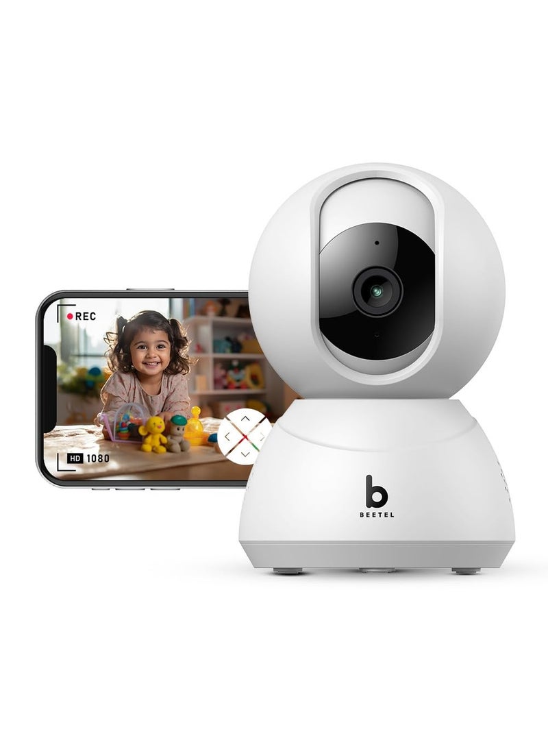 Beetel 4MP 3X Zoom QHD Dual Wi-Fi Band(2.4 & 5GHz) CCTV Home Security Camera|360° Pan Tilt|2-Way Talk|Motion Alert/Tracking|Night Vision|SD Card(Upto 256 GB),Alexa & Google Assnt|Onvif|CC4