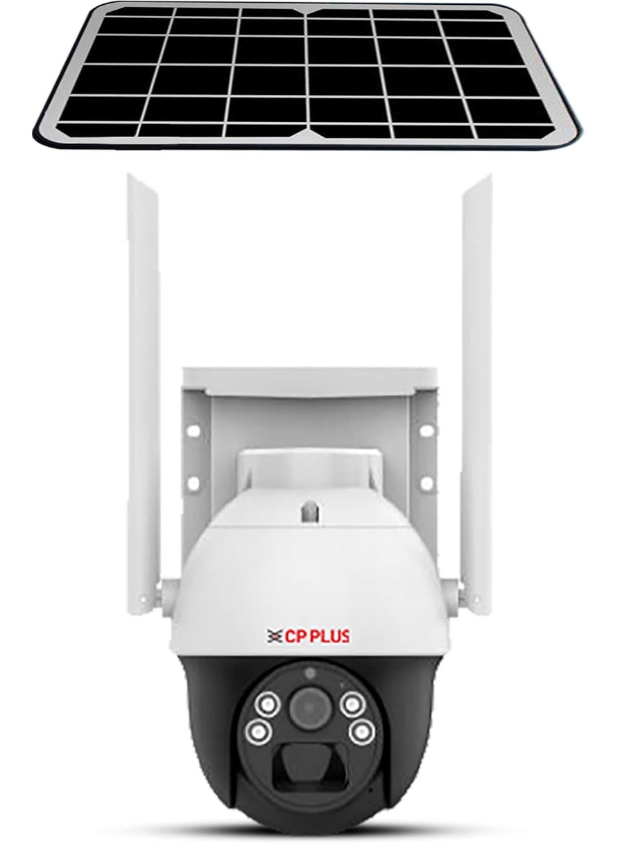 CP_Plus 4MP 2K QHD 4G Outdoor PT Solar Camera | Built-in Battery Support | Two Way Talk | PIR Motion Detection Alerts | Full Color Night Vision | SD Card (Up to 256 GB) CP-Z44R