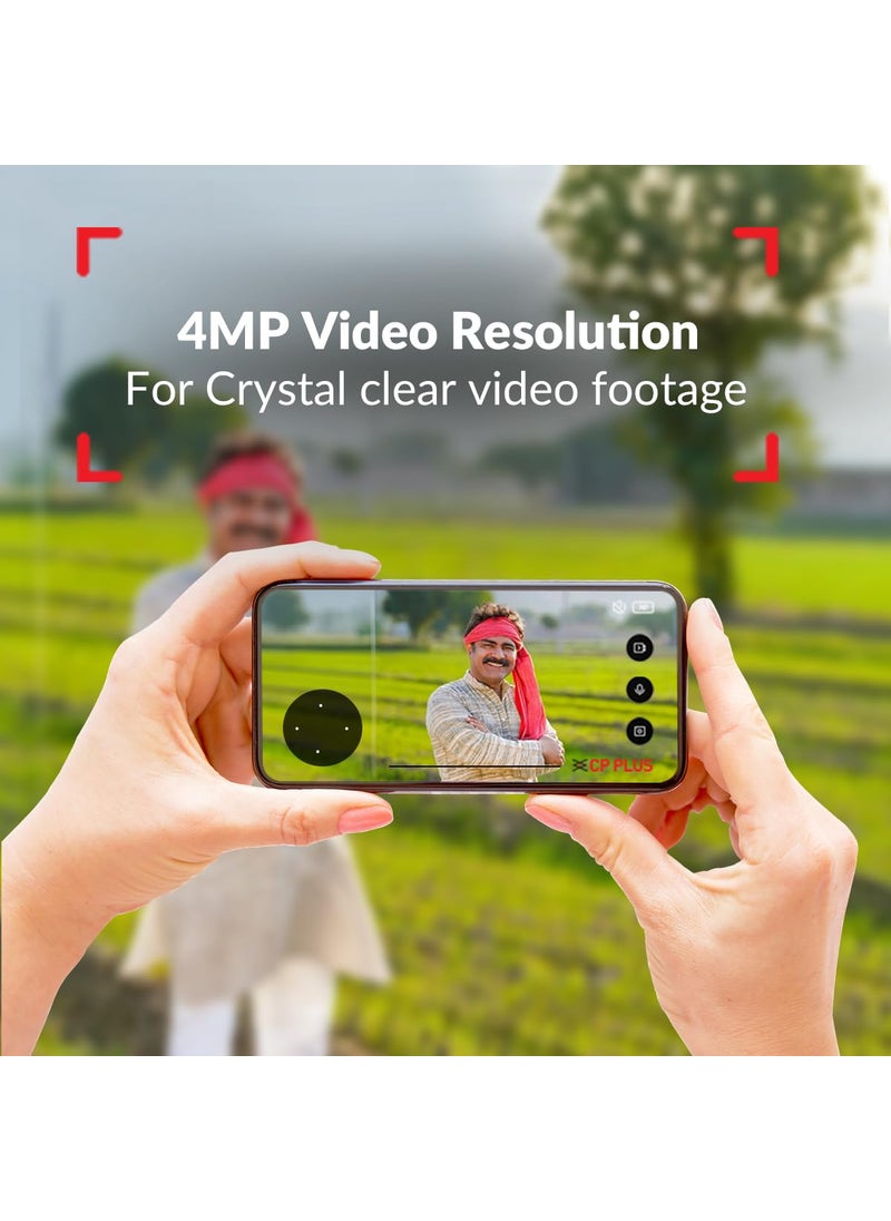 CP_Plus 4MP 2K QHD 4G Outdoor PT Solar Camera | Built-in Battery Support | Two Way Talk | PIR Motion Detection Alerts | Full Color Night Vision | SD Card (Up to 256 GB) CP-Z44R