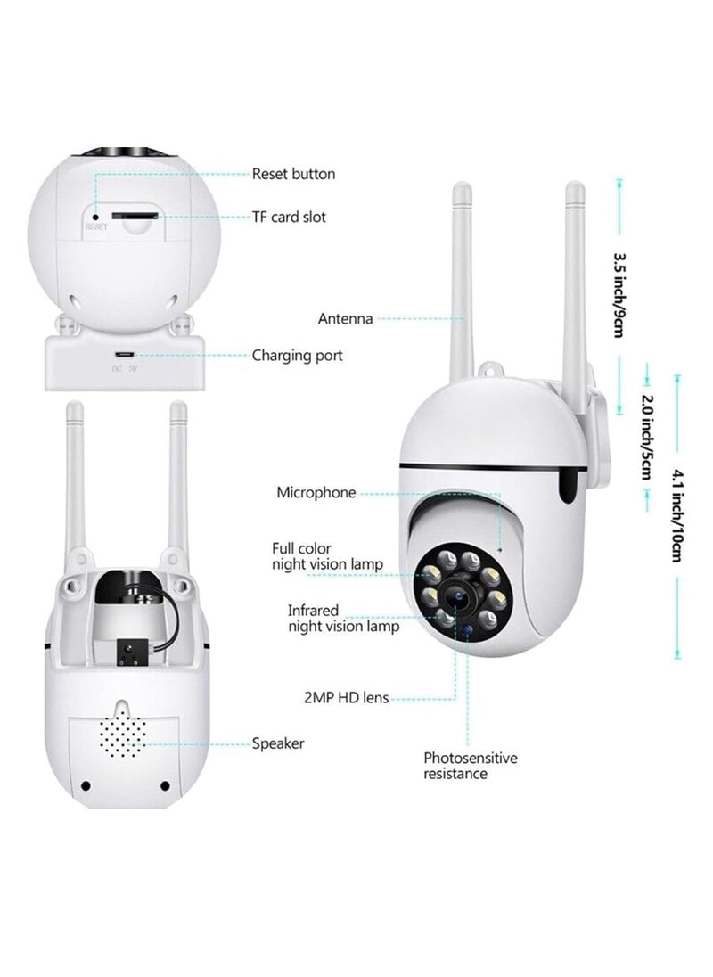 MAYUMI 1080p V380 Pro App 360 Degree Watch Live Streaming | Smart Wi-fi Wireless IP CCTV Security Camera Light Vision, Remote Indoor Mini Dome PTZ Camera