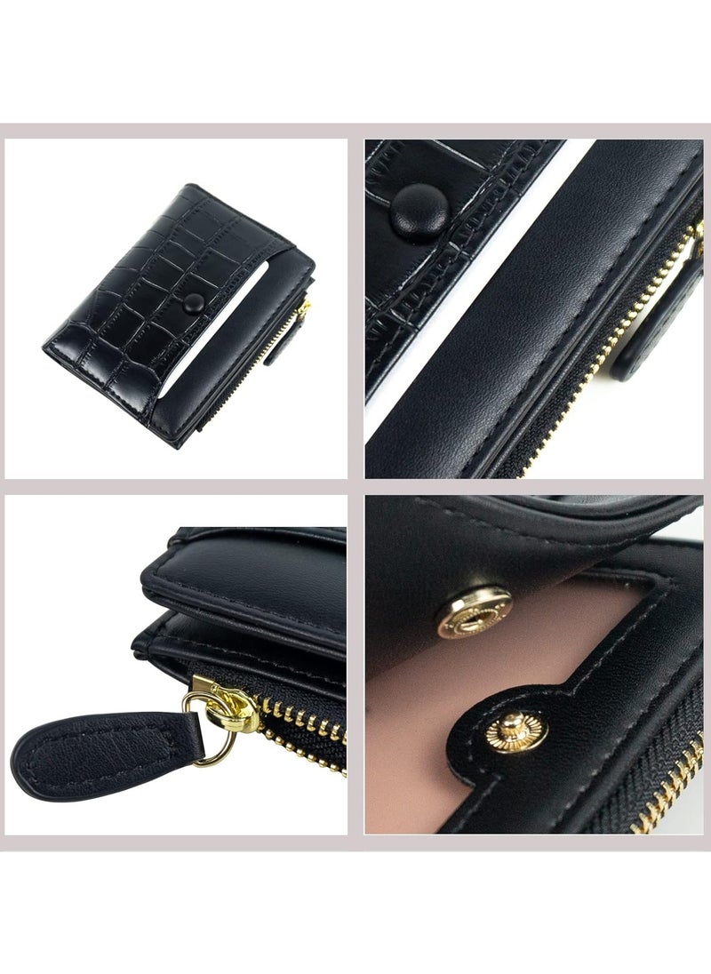 Women Wallet with Bifold Compact Size Classic Handy Ladies Small Short Wallet Purse Gift for Birthday and Party