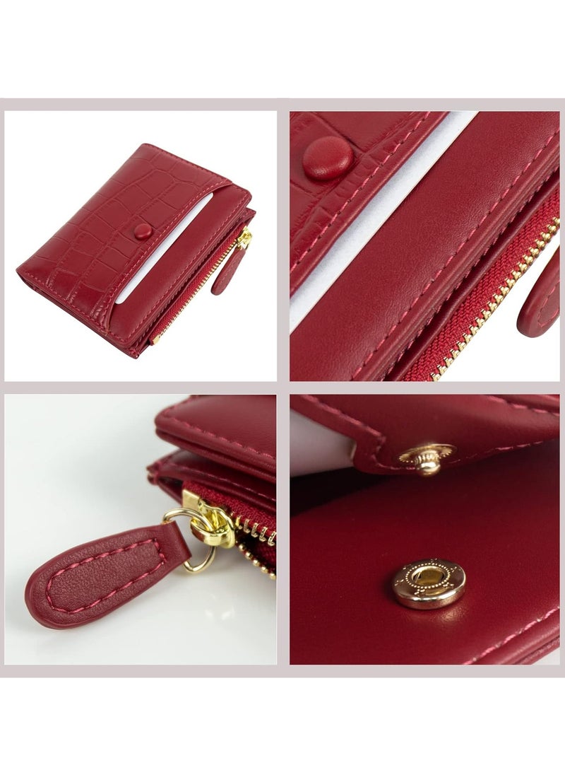 Women Wallet with Bifold Compact Size Classic Handy Ladies Small Short Wallet Purse Gift for Birthday and Party