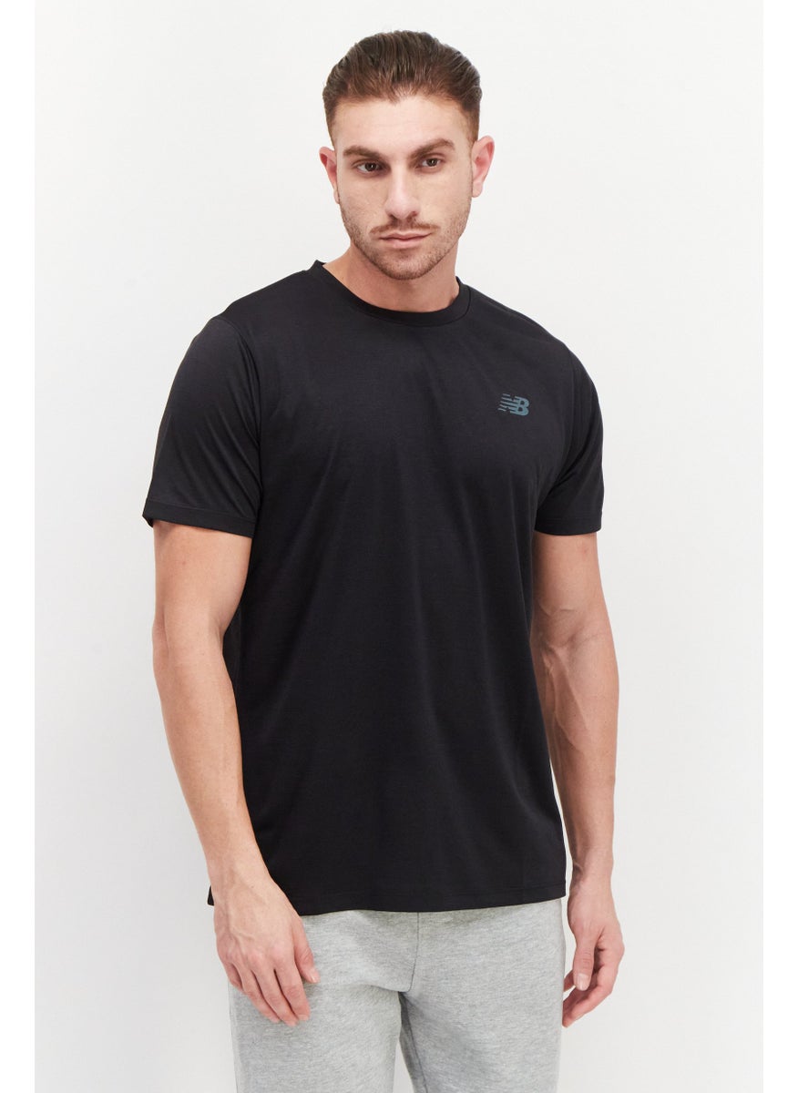 Men Sportswear Fit Short Sleeve Training T-Shirt, Black