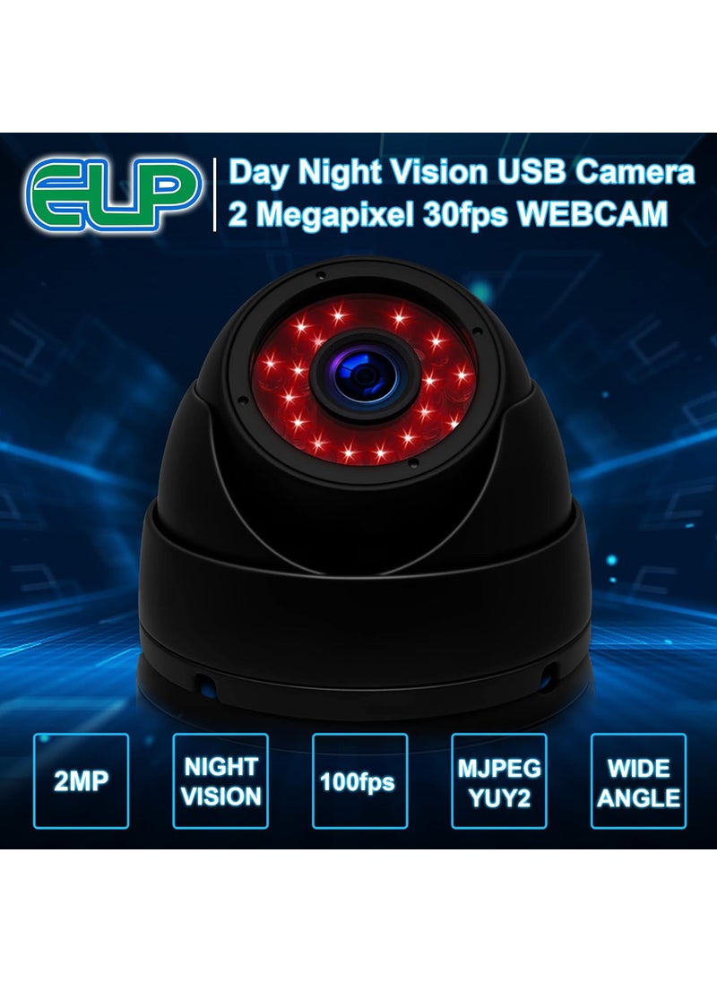 ELP 180degree Fisheye Lens Wide Angle 1080P Mini Box Webcam 3.6mm Night Lens Motion Only