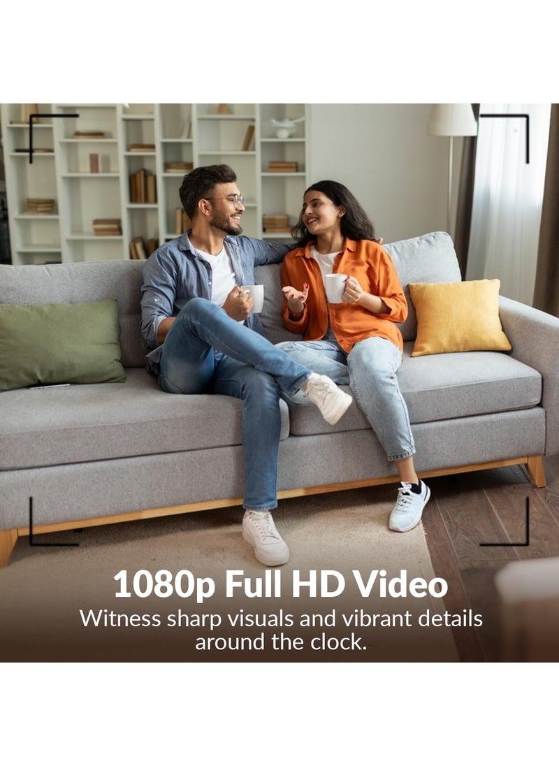 CP PLUS 2MP Full HD Smart Wi-Fi CCTV Home Security Camera | 360° with Pan Tilt | View & Talk | Motion Alert | Night Vision | SD Card (Upto 128 GB), Alexa & Google Support | IR Distance 10mtr | CP-E25A