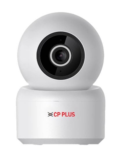 CP PLUS 3MP Full HD Smart Wi-Fi CCTV Home Security Camera | 360° View | 2 Way Talk | Cloud Monitor | Motion Detect | Night Vision | Supports SD Card, Alexa & Ok Google | 15 Mtr, White- CP-E39A