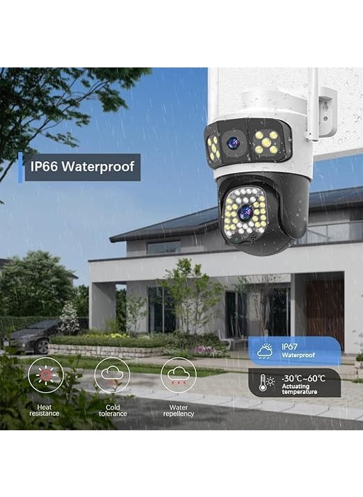 Fabbay Smarthome 2K Outdoor PTZ WiFi Home CCTV Camera with Bidirectional Voice, 360 Rotation (Tricam)