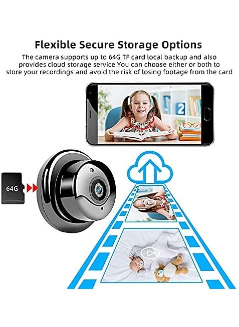 AUSHA® Security CCTV Camera for Home,1080P Smart Camera with Audio and Video,WiFi, Night Vision, Smart Motion Detection (Black)