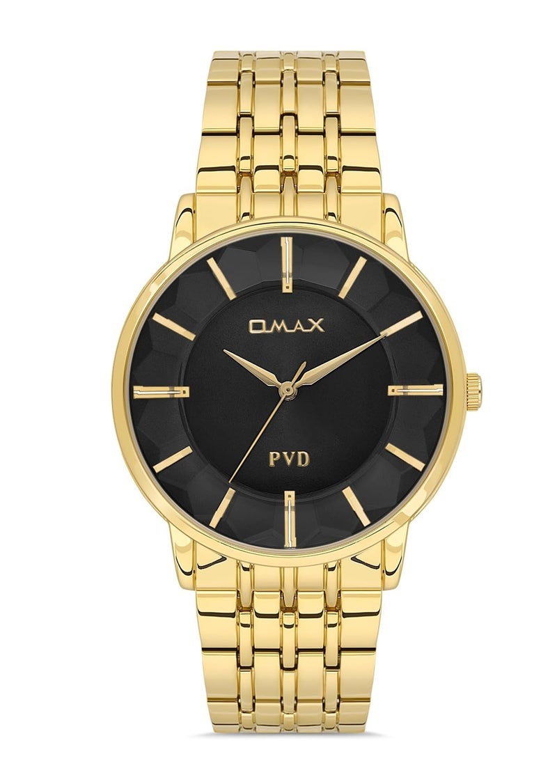Omax Men's Gold Luxury Wrist Watch, Watches for Men, Stainless Watches, Steel Band, Round Dial, Waterproof Watch, 1 Year Warranty