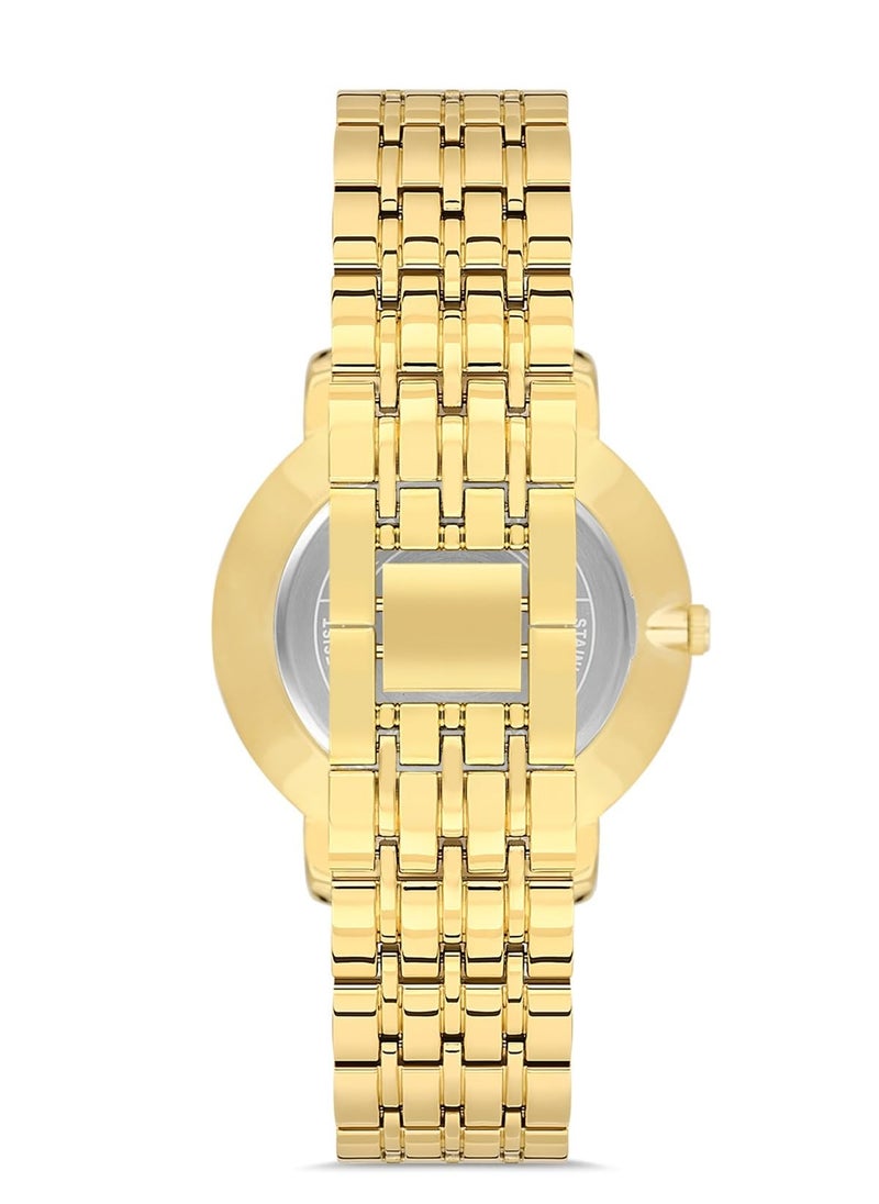 Omax Men's Gold Luxury Wrist Watch, Watches for Men, Stainless Watches, Steel Band, Round Dial, Waterproof Watch, 1 Year Warranty