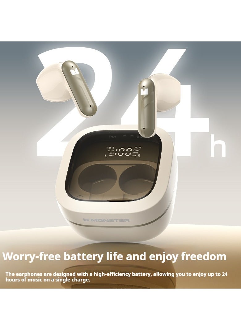 MONSTER-N-Lite 212 wireless sports Bluetooth headset | HD call intelligent noise reduction | 13mm large dynamic bass shock | Touch operation to wake up the voice assistant with one button | Single 24-hour long-lasting battery life | Lightweight and comfortable to wear | Waterproof and sweat-proof sports essential