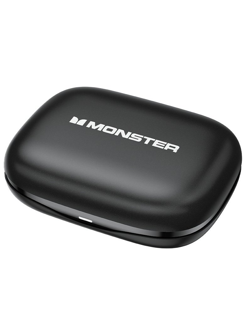 Monster Open Ear AC336 Headphones, Bluetooth 5.3 Wireless Headphones, Stereo Sound, Extra Long Play Time, Clear Calls, Stylish Swivel Case with Lanyard, Sweat-Proof Open Earphones Wireless Earbuds