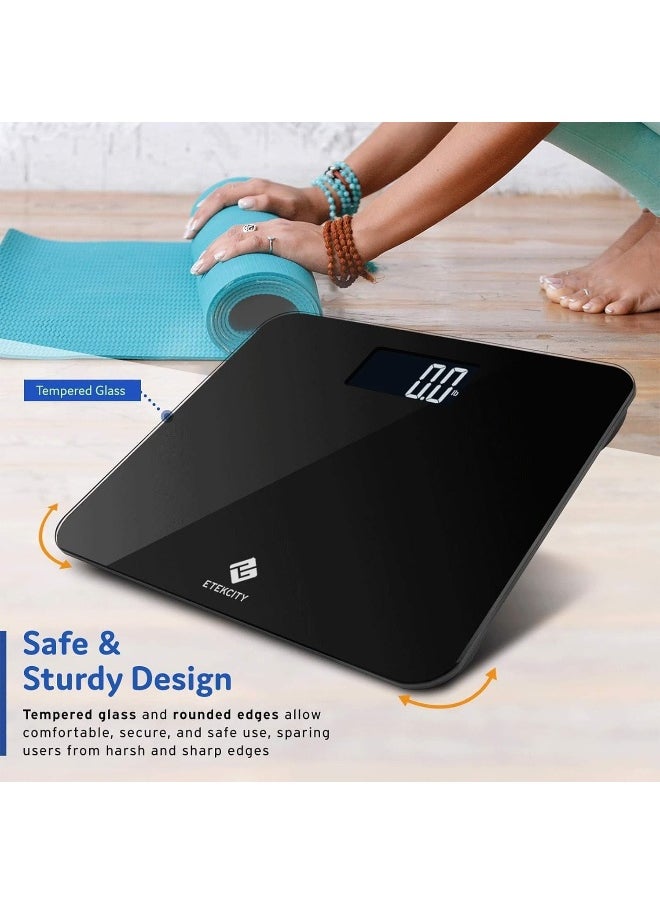 Etekcity Digital Bathroom Scale for Body Weight for People, Extra Wide Platform and High Capacity, Large Number and Easy-to-Read on Backlit LCD Display, 440 lb