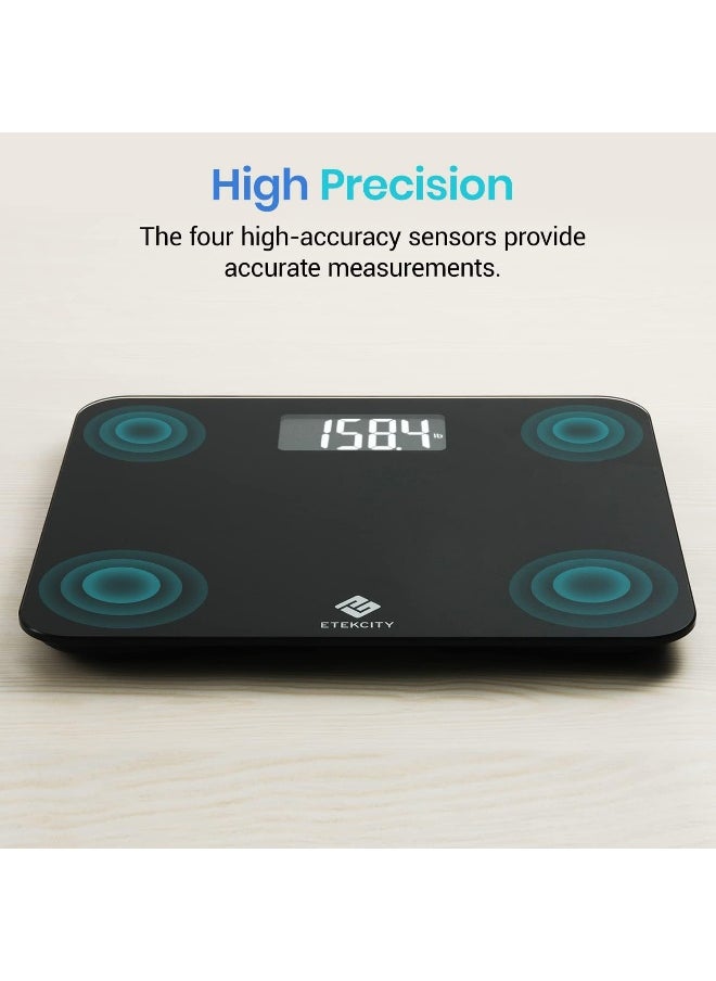Etekcity Digital Bathroom Scale for Body Weight for People, Extra Wide Platform and High Capacity, Large Number and Easy-to-Read on Backlit LCD Display, 440 lb