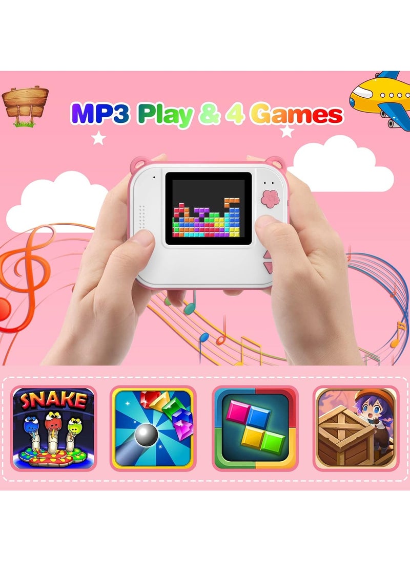 Kids Instant Camera for 3-12 Years Old Kids Toddlers Childrens Boys Girls Birthday Gifts 2.0 Inch Screen 12MP / 1080P HD Video Camera Baby Instant Print Digital Camera With 32G TF Card