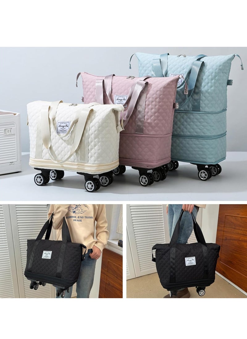 Luggage compartment, foldable and detachable rolling luggage bag, portable travel suitcase travel bag, suitable for men's and women's travel or business