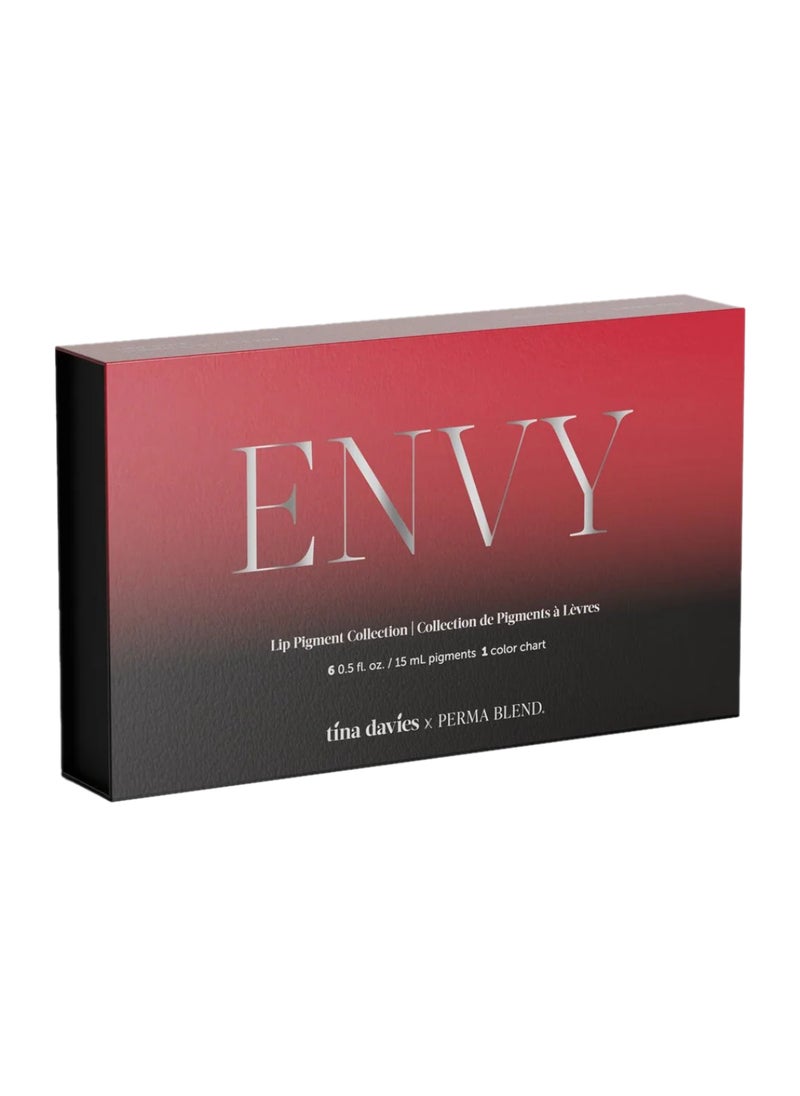 Tina Davies Professional Lip Pigment - Permanent Lip Makeup - Colors Heal True To Tone - High Retention Tina Davies Envy Lip Pigment Full Collection 6X 15 Ml