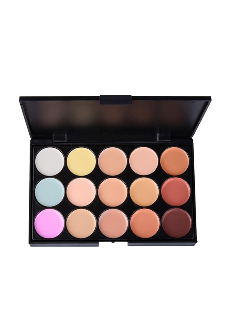 15 Colors Hydrating Cream Concealer Palette Pure Vie Long Lasting Full Coverage Correcting Concealer Palette Foundation Camouflage Makeup Contour Kit for Conceals Corrects Dark Circles Acne Blemish1