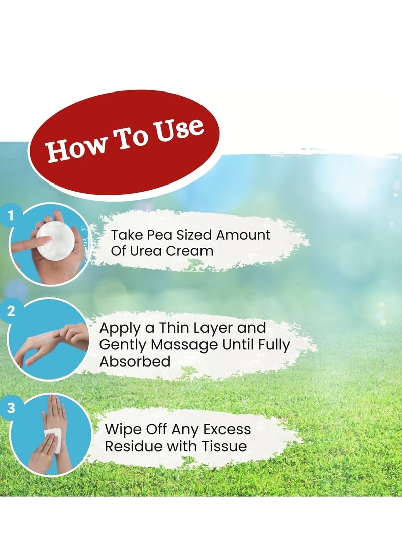 42% Urea Cream Plus 2% Salicylic Acid Cream for Cracked Feet Hands Callus Remover Hand Cream Foot Cream for Cracked Foot Heels Elbows Nails Knees Skin Moisturizer Urea Lotion with Maximum Strength 50G