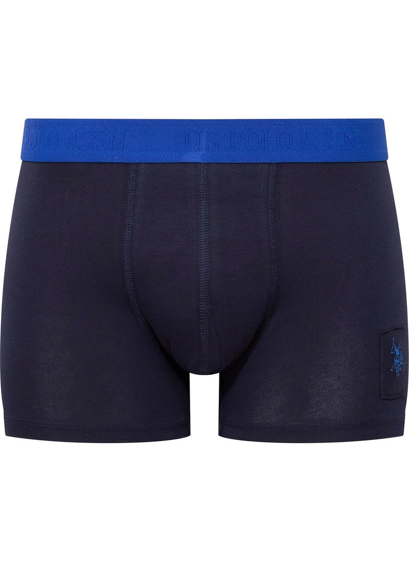BASE. POLO ASSN. Men's Sax-Navy Blue-Printed 3-Piece Boxer 80504