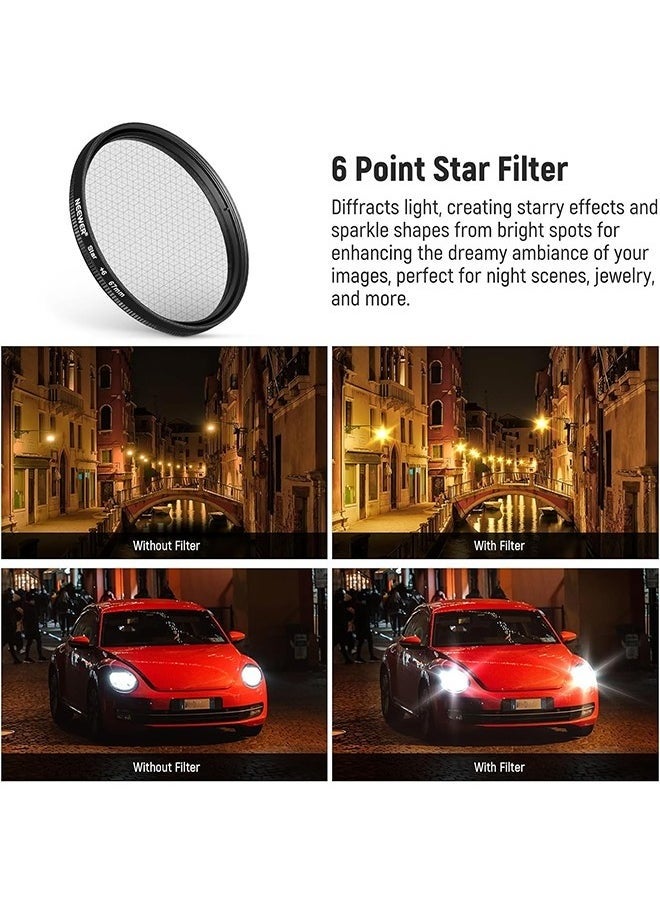 NEEWER Clip On 67mm Phone ND Filter Kit, Upgraded Lens Clip Cold Shoe Mount/Locking Knob, CPL/ND32/6 Point Star/4 Graduated Color Filter Compatible Support multiple mobile phone lenses