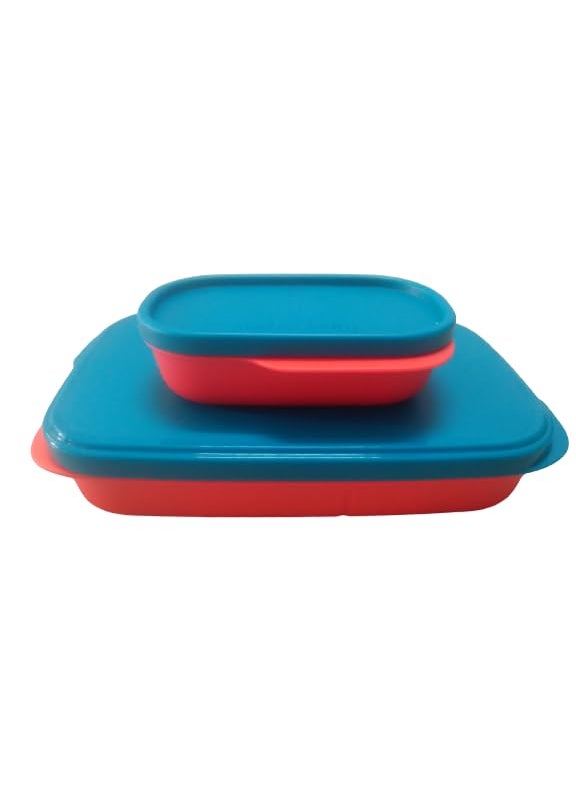 Tupperware Tupin Plastic Lunch Box, 500 ml (10-inch/Medium, Pink)