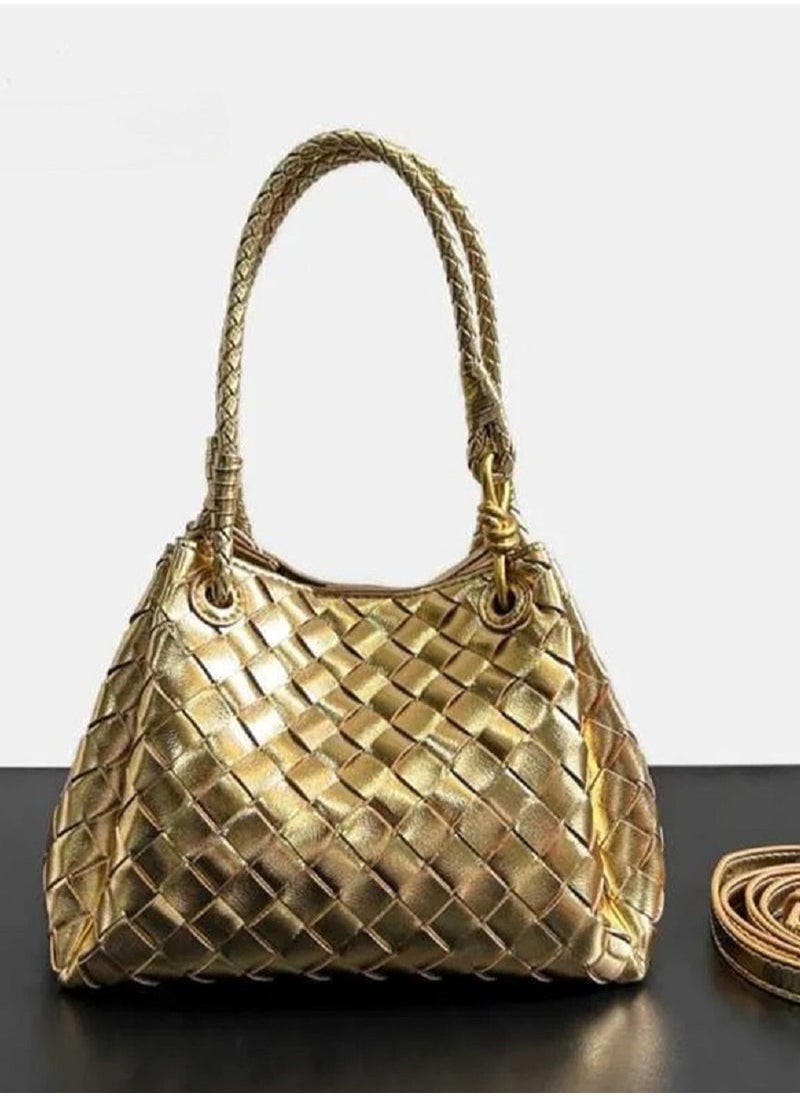 Veneta Small Andiamo Parachute Bag in Intrecciato Leather