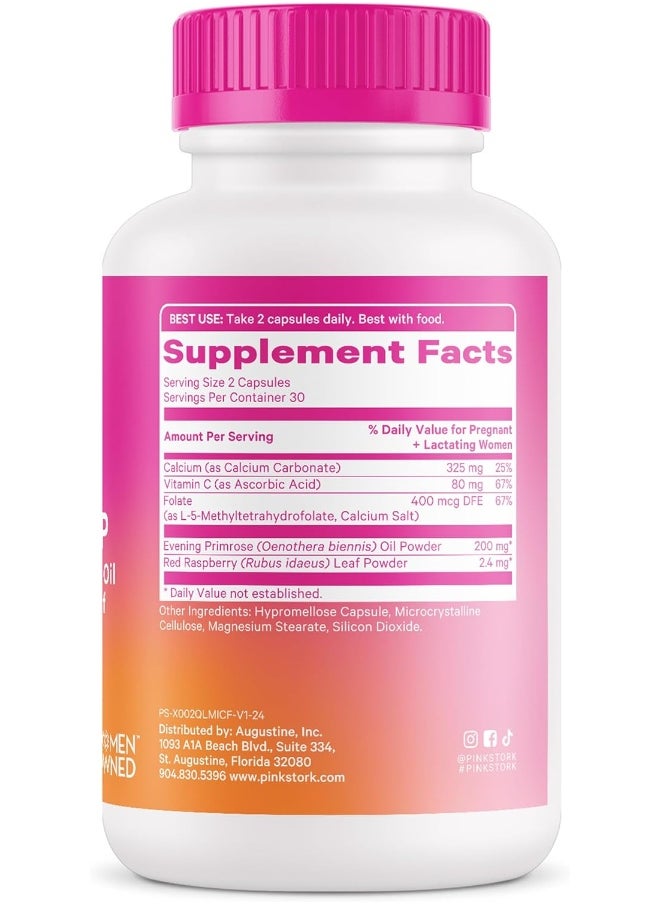Pink Stork Labor Prep - Evening Primrose Oil Capsules with Red Raspberry Leaf Tea