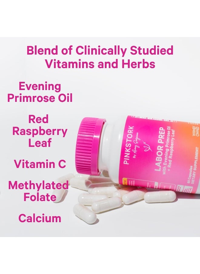 Pink Stork Labor Prep - Evening Primrose Oil Capsules with Red Raspberry Leaf Tea