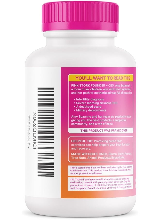 Pink Stork Labor Prep - Evening Primrose Oil Capsules with Red Raspberry Leaf Tea