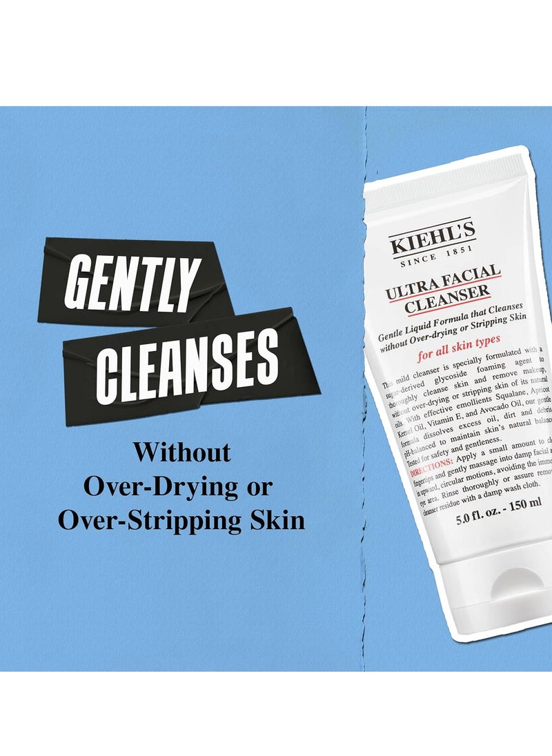 Ultra Facial Cleanser, Gentle Liquid Formula that Cleanses without Over Drying or Stripping Skin, 150ml