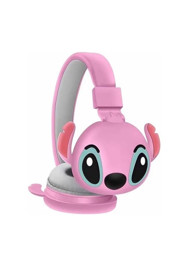 Wireless bluetooth headphones for kids, cute noise cancelling headphones with microphone/TF card, foldable headphones for kids, teens, girls, school, mobile phones, tablets