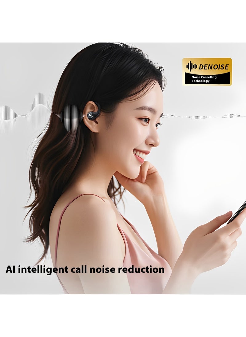 Open Ear AC336 Headphones, Bluetooth5.3Wireless Headphones with Stereo Sound, 24H Playback, Crystal Clear Calls, Stylish Rotating Case with Lanyard, Sweat Resistant Open Ear Wireless Earbuds